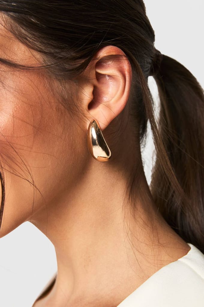 boohoo Dames 3-delige set gouden chunky hoepeloorbellen