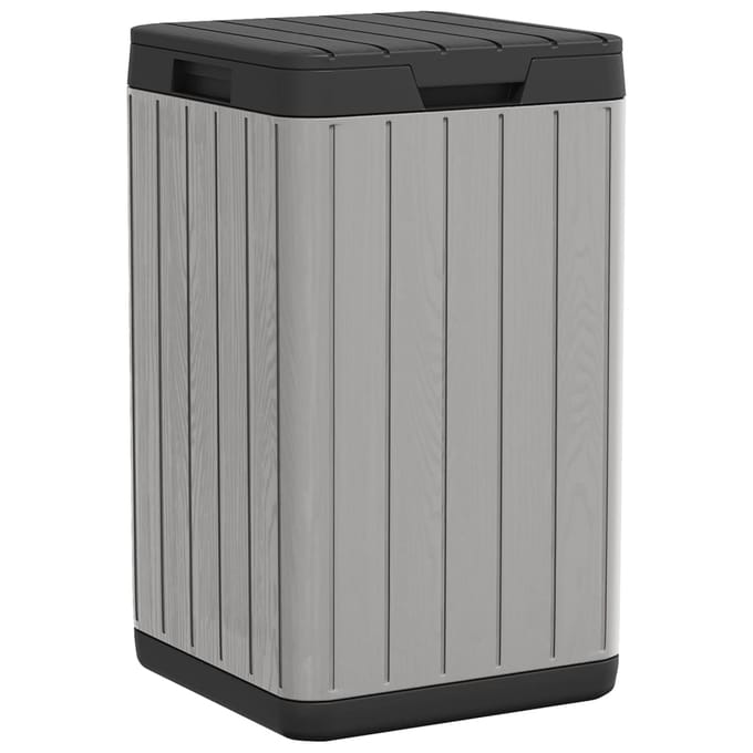 vidaXL - Tuinafvalbak - 38x38x65 - cm - polypropeen - grijs