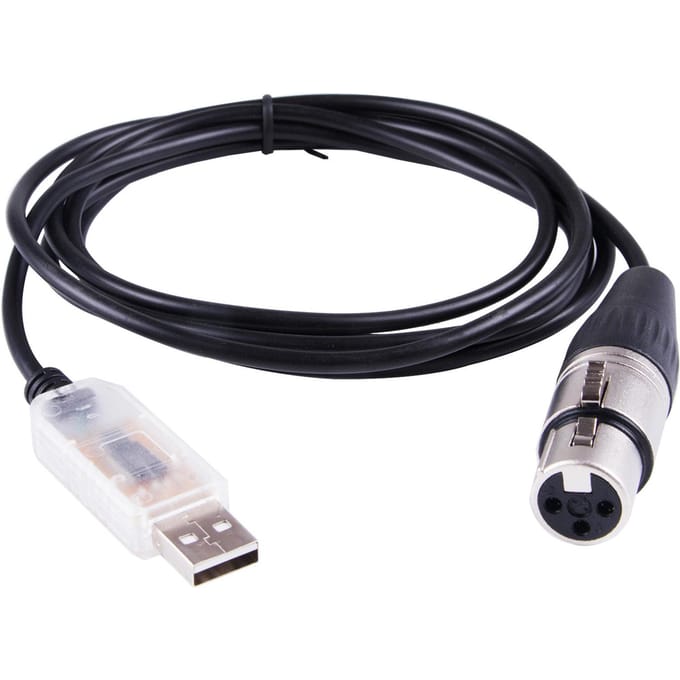 Câble de données série FTDI USB vers module 485 XLR RS485 1,8 m Câble de contrôle d'éclairage de scène QLC DMX512 1.8m