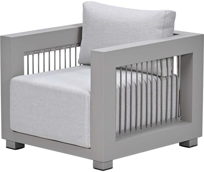 Houston aluminium lounge tuinstoel - taupe - valley sand