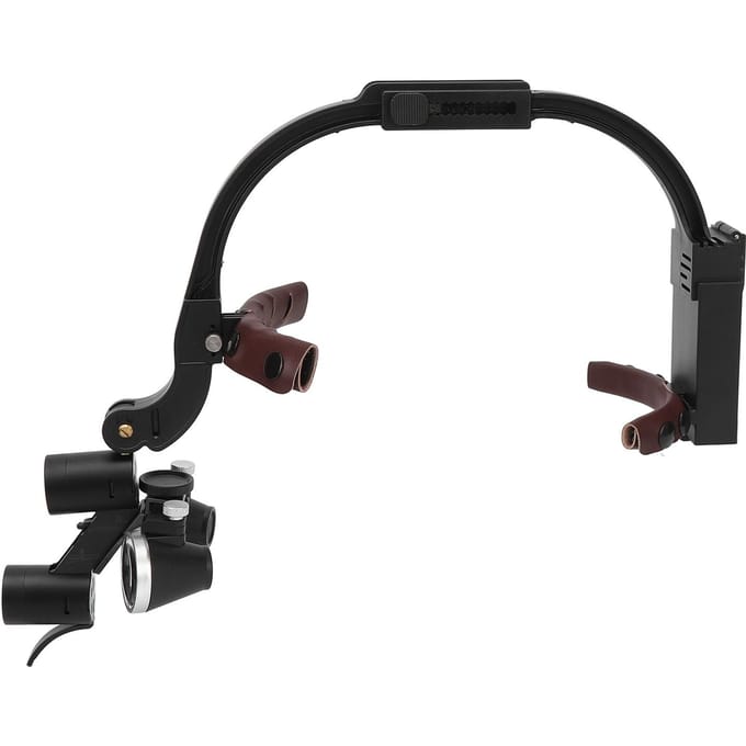 Loupe frontale 2,5x Multifonction Lunettes loupes frontales pour chirurgie 100‑240V Prise US EU PLUG