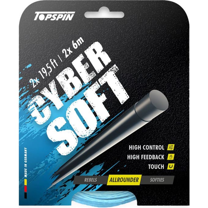 Topspin Cyber Soft 12m Set Snaren-Lichtblauw
