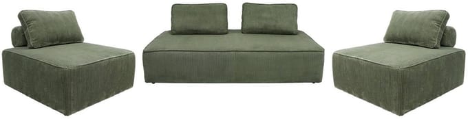 sweeek - Set fauteuils voor modulaire 4-zits bank corduroy - lao