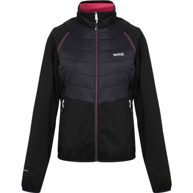 Regatta Dames/Dames Steren II Hybride Jas (Zwart/Flamingo Roze)