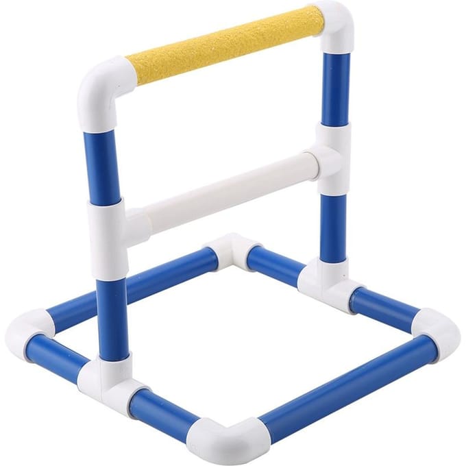 Support Perchoir Perroquet Râtelier Centre de Jeu Oiseau Plateau Jouet Entraînement (Frotter) white
