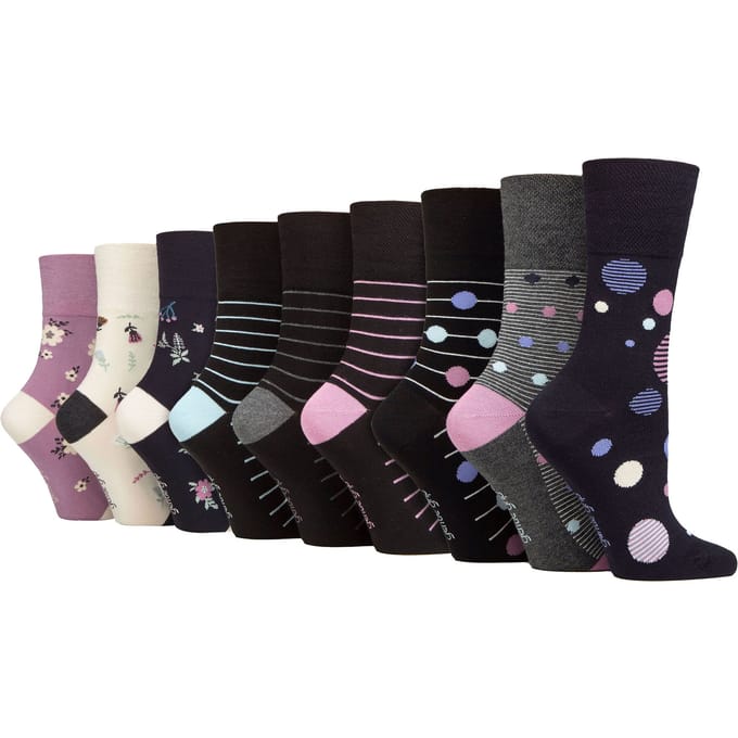 Gentle Grip - Dames 9 Pak Bamboe Sokken - SOLRM423738