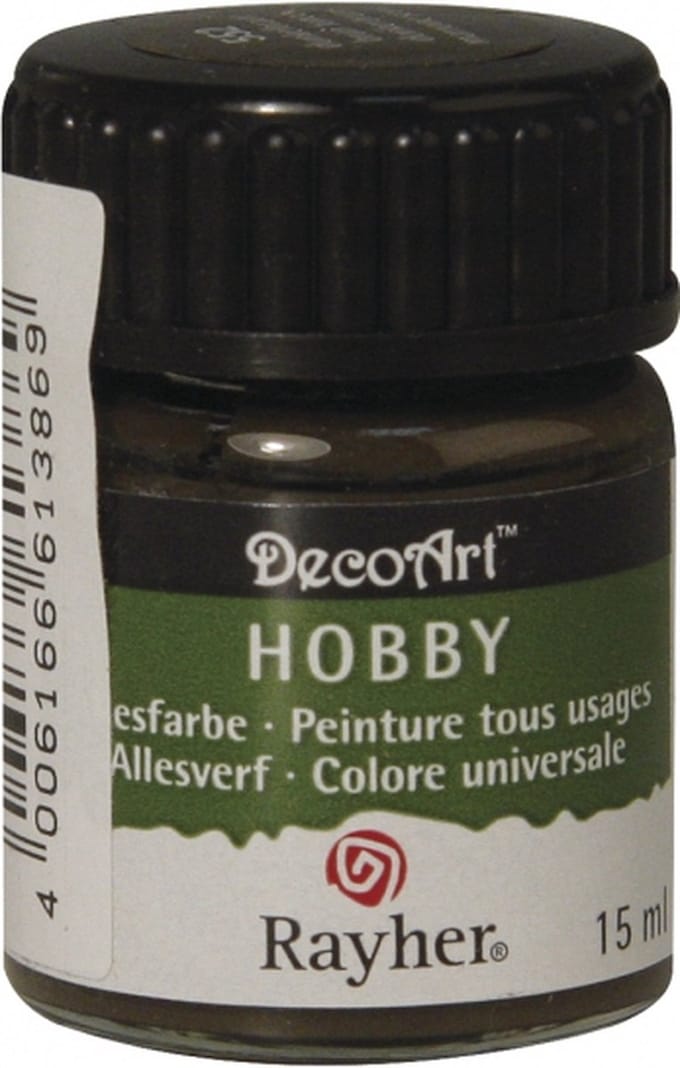 Hobby allesverf donkerbruin 15 ml