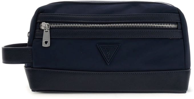 GUESS accessoiretas Berlin Small Necessaire Blue Night donkerblauw
