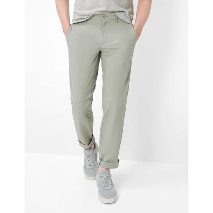 Eurex Heren Flatfrontbroek  Style THILO KHAKI Groen Khaki, groen - khaki, maat 48