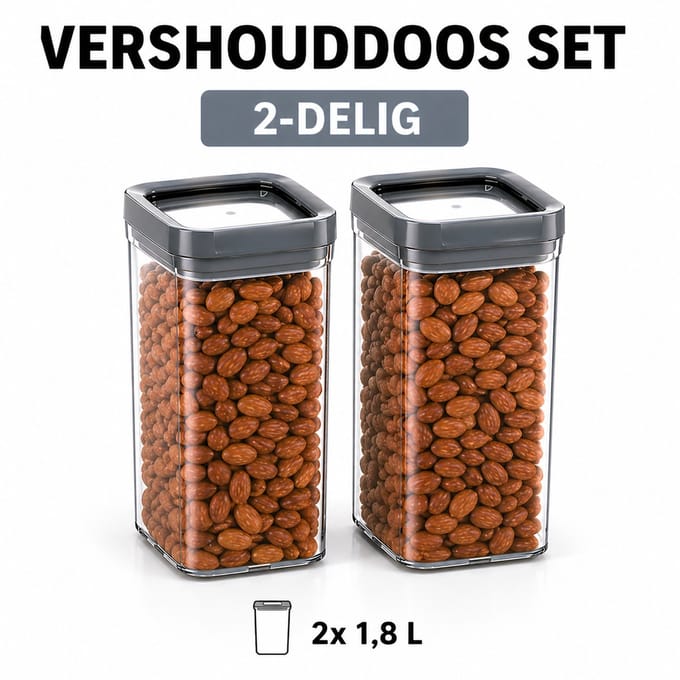 Curver - 2x Vershouddoos 1,8L – 12 x 12 x 20 cm