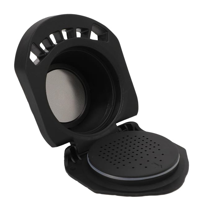 Herbruikbare Capsule Adapter PP Plastic Navulbare Koffiemachine Capsule Converter met Lepel en black