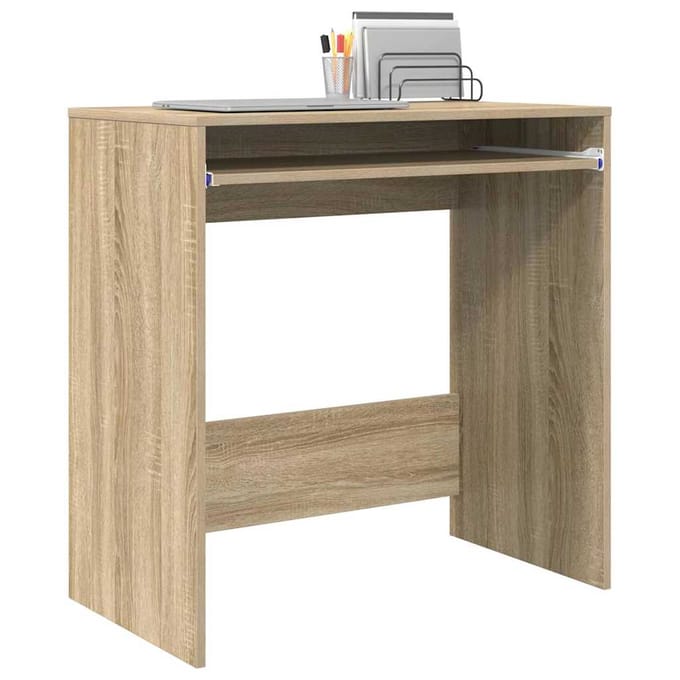 vidaXL - Bureau - Sonoma - Eik - Bewerkt - hout - 77.5 - x - 43 - x - 79 - cm