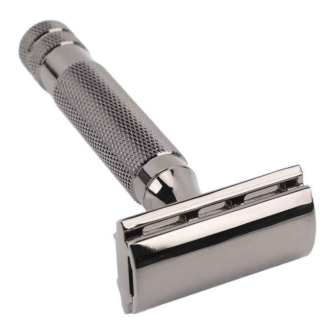 Dubbelsnijdend Veiligheidstrimmer Comfortabele Grip Handmatige Veiligheidsbaardtrimmer Professioneel Roestvrij gray