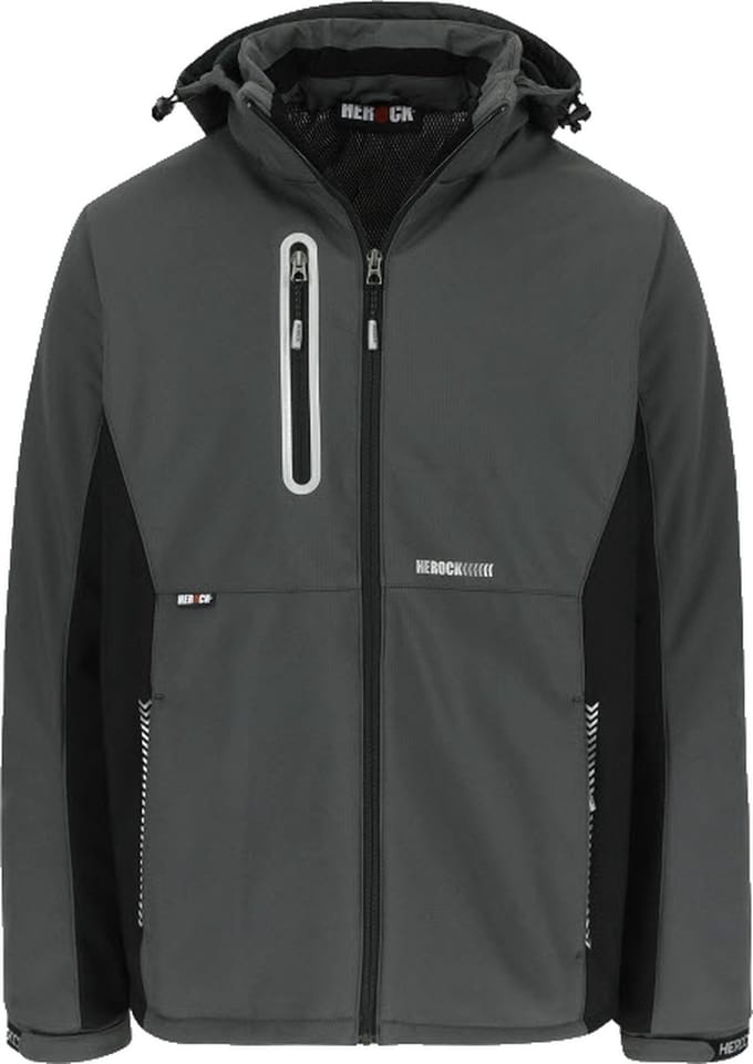 Herock Taris softshell werkjas Experts (2101) - Grijs | Zwart - M