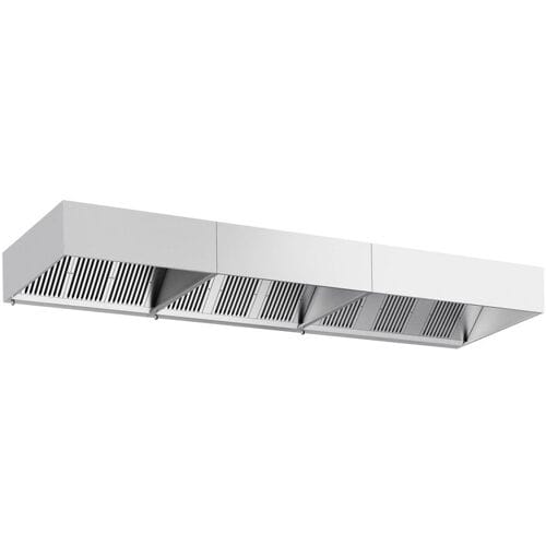 GGM Gastro Kastenhaube - 5000mm - mit Filter & Lampe Zilver