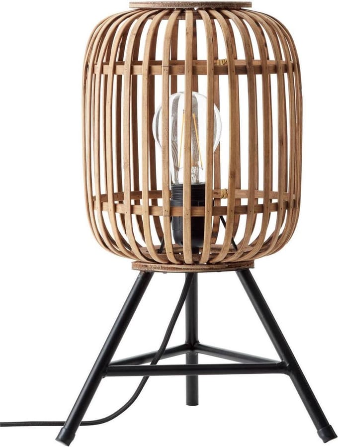 Brilliant Woodrow - Tafellamp - E27 max 1x40W - Lichtbruin