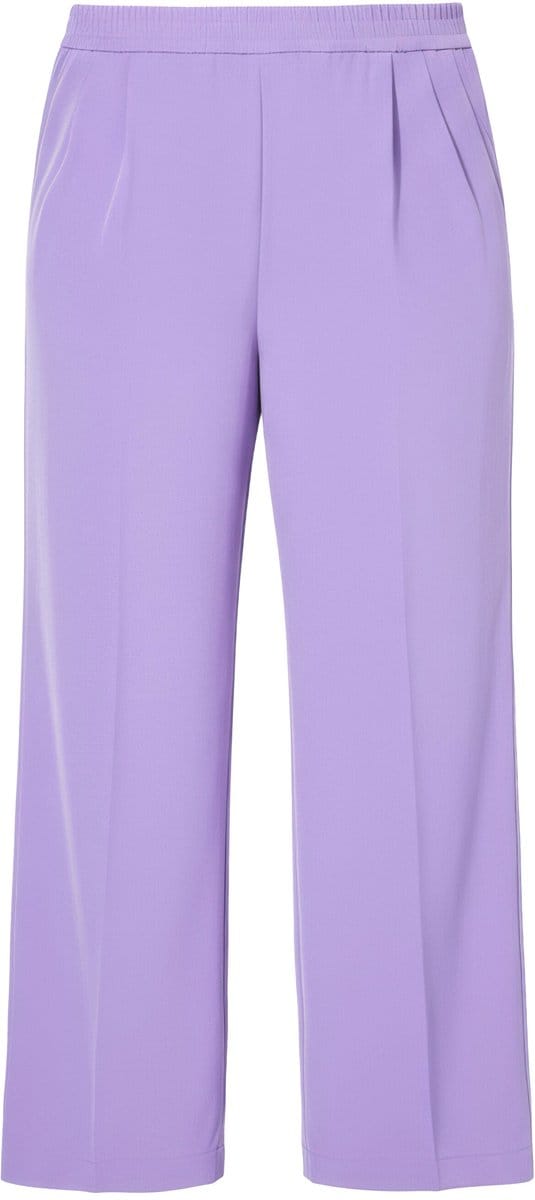 Studio Untold - Dames - Broek wijde rechte pijpen elastische tailleband - Purper - Maat 48