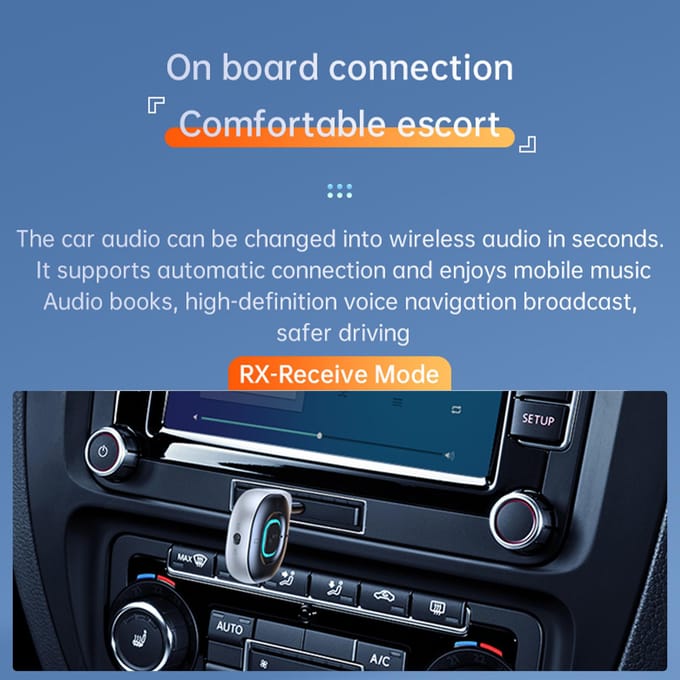C79 BT Zender&Ontvanger Draadloze Audio Adapter Handsfree Auto Kit voor Koptelefoon Luidspreker Auto zwart