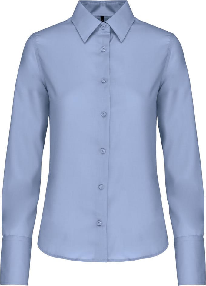 Kariban Dames non-iron blouse lange mouwen K538 - Bright Sky - M