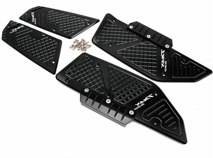 Motorfiets Voetsteunen - Treeplank Stap - Verbeterde Rijervaring - Antislip Ontwerp - CNC Aluminium - Zwart
