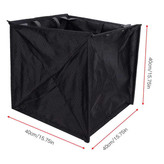 Nylon Zwart Draagbaar Opvouwbaar Rotsboom Klimtouw Mand Werplijn Opbergframe Tas black