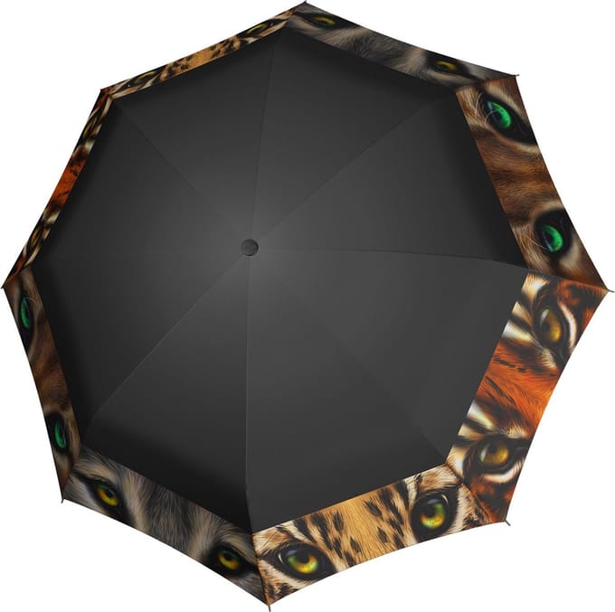 doppler Paraplu Modern.Art Long Automatic Wildlife Zwart Veelkleurig