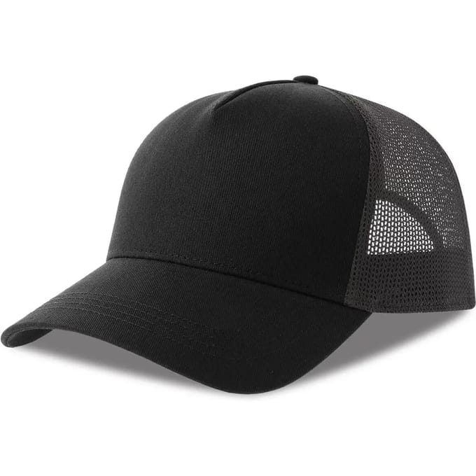 Atlantis Headwear Rapper Cotton-S Cap AT535 - Black/Dark Grey - One size
