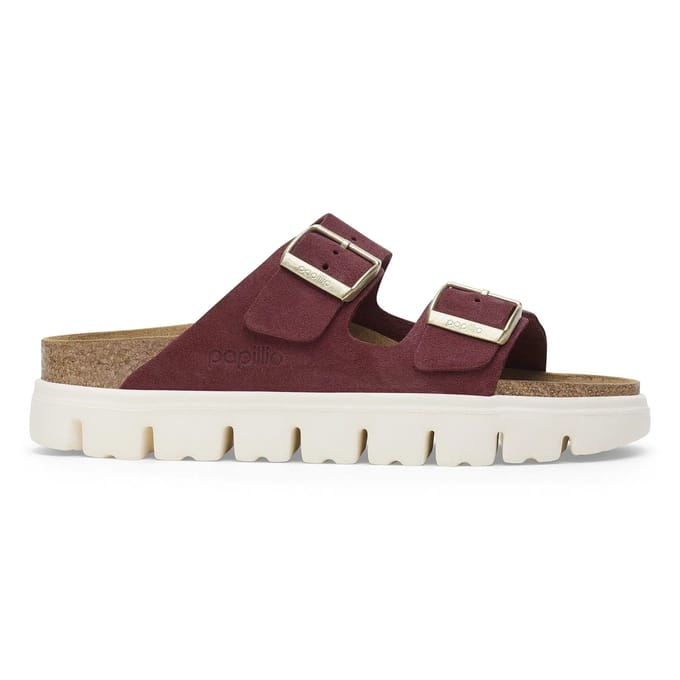 Dames muiltjes Birkenstock Arizona Platform Suede Leather