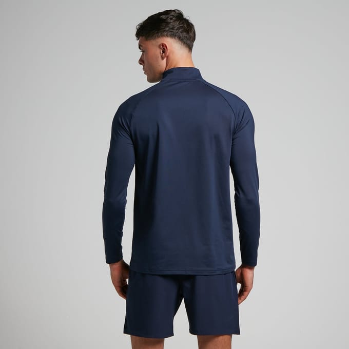 MP trainingstrui met kwartrits voor heren - Marineblauw - M
