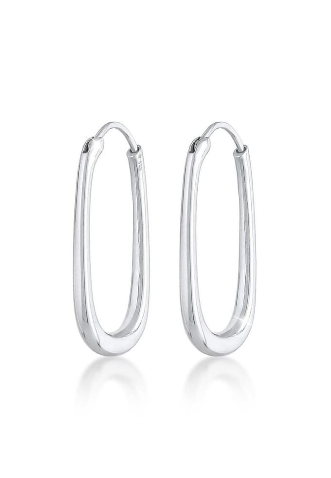 Elli PREMIUM Dames Oorbellen Dames oorringen Ovaal Elegant Tijdloos Basic in 925 Sterling Zilver