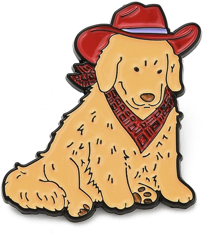 Pin hond, cowboy, wildwest, broche, kledingspeld