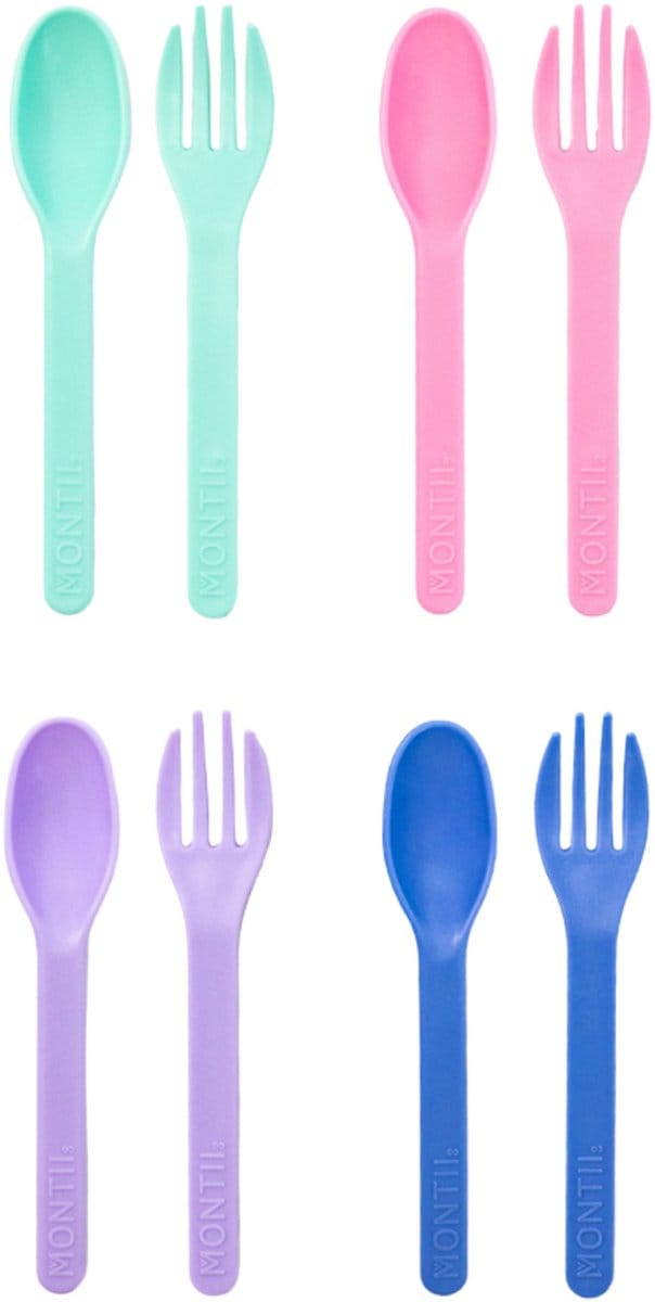Out & About bestek set - 8-delig - BPA-vrij - lichtgewicht - Pastel