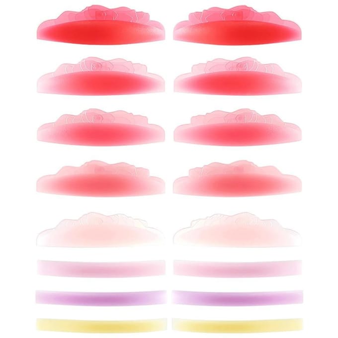 8 Paar Lash Lift Pads Staafjes Wimperpermanent Lift Siliconen Pads Herbruikbare Wimperpermanent Krultang Schild pink