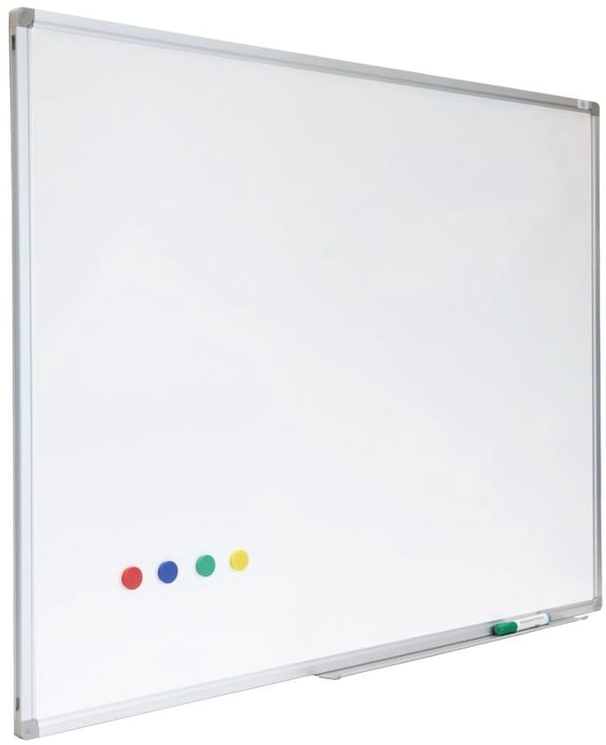 IVOL Whiteboard Premium met zilveren frame - 45 x 60 cm - Emaille - Magnetisch - Magneetbord - Memobord