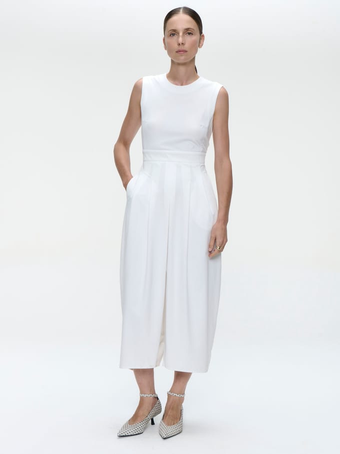Jackie dress technical jersey | White - White / S