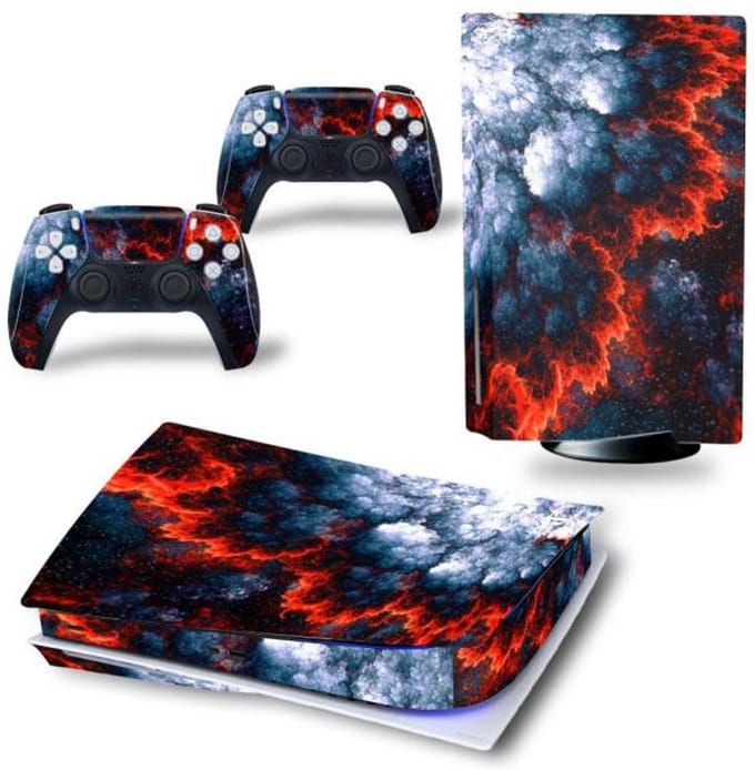 Gadgetpoint - Console & Controller Stickers voor PS5, PlayStation 5 - Performance Gaming Skin - Bescherming Accessoires - Explosie