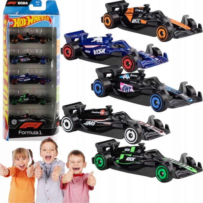 Hot Wheels Formule 1 5-pack Race Team Auto's Schaal 1:64