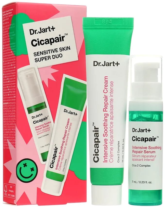 Dr. Jart+ - Cicapair - Sensitive Skin Super Duo - Set - Creme - Serum - 2 Delig - Tegen Roodheid