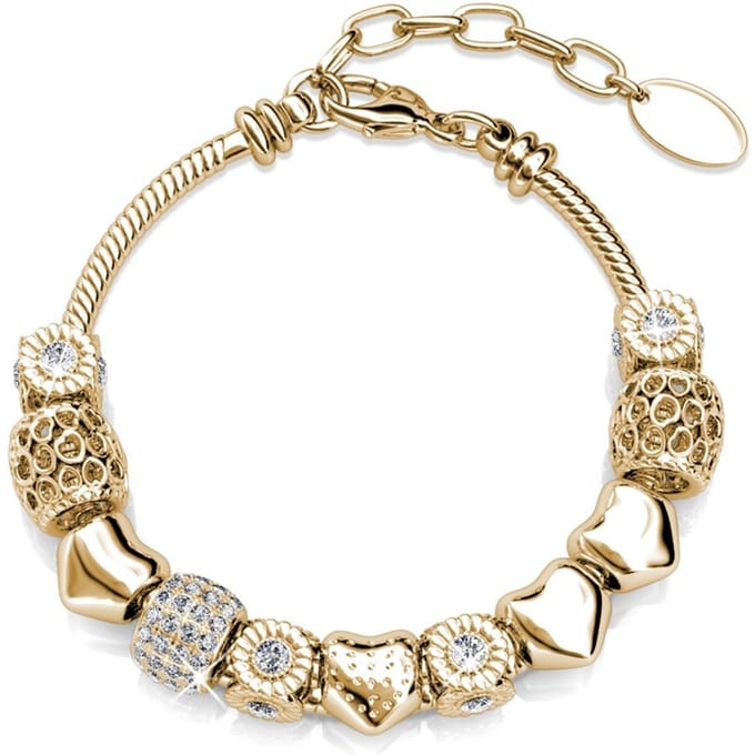 Stralende Charm Armbanden - Goud en Kristal