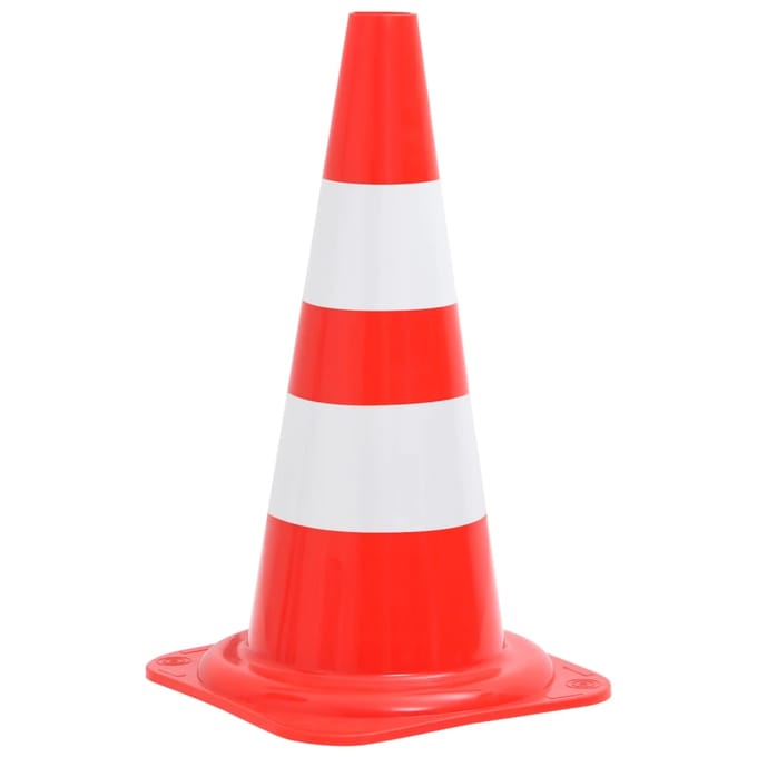 vidaXL - Verkeerskegel - 20 - st - reflecterend - 50 - cm - rood - en - wit