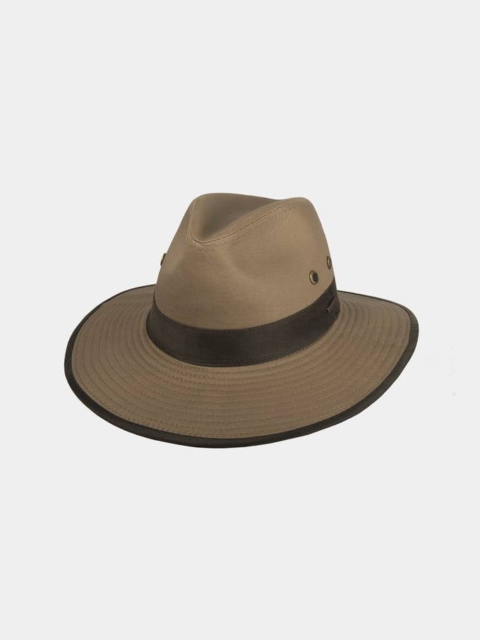Hatland - UV Fedora hoed voor heren - Randson - Brons - maat L (59CM)