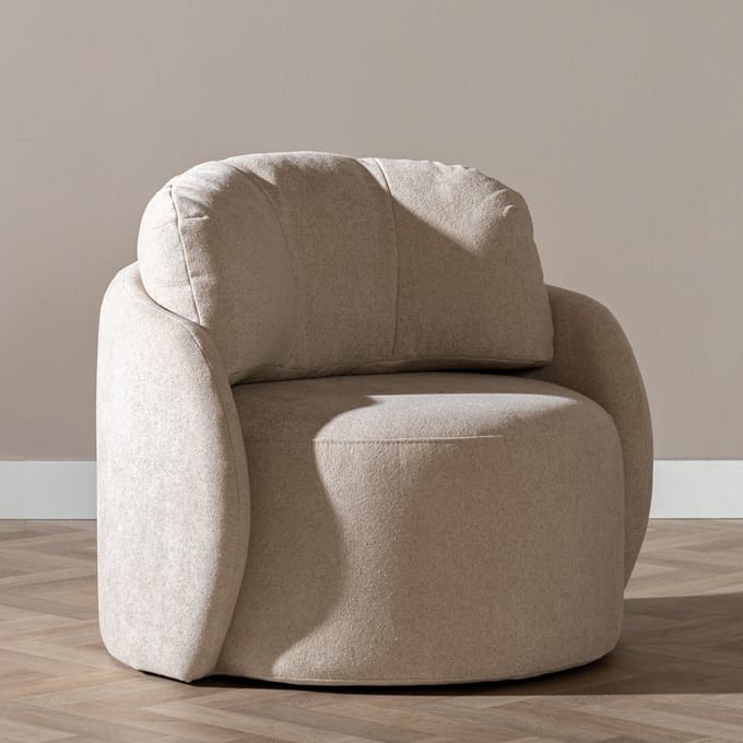 Bronx71® Fauteuil Cali chenille beige