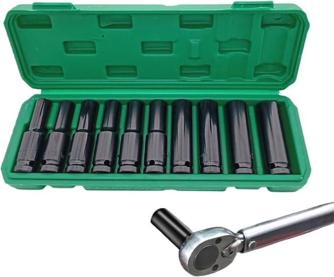 Doppenset - Socket Tool Set - Huisonderhoud - Schokbestendig Ontwerp - Compact Formaat