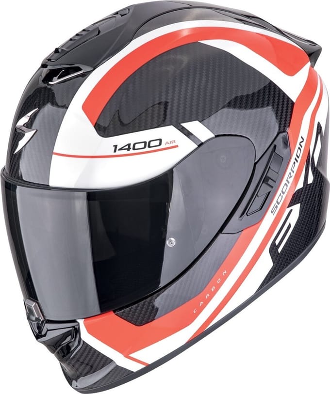 Scorpion EXO-1400 Evo II Carbon Air Enko Zwart Wit Rood Integraalhelm - Helm