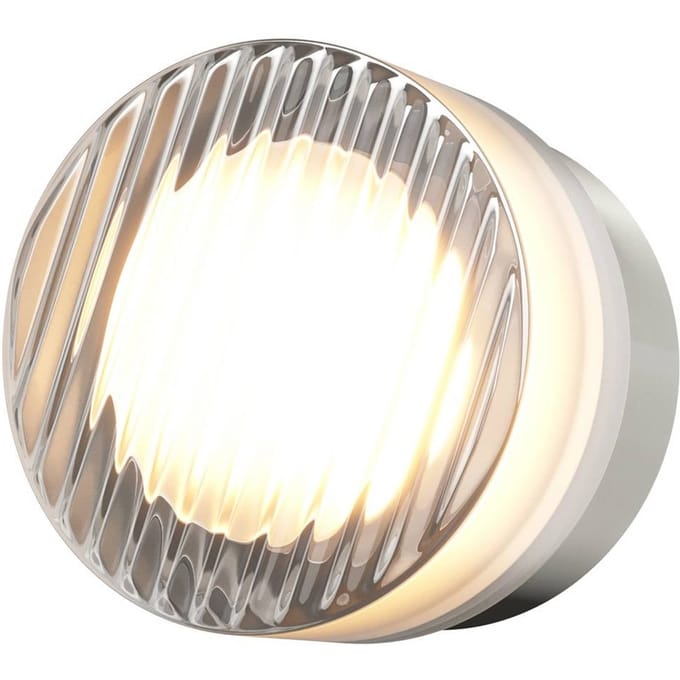 Maytoni OLO LED wandlamp, platina/helder gestructureerd, Ø 13 cm, CCT