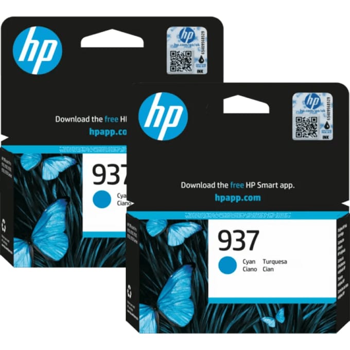 HP 937 Cartridge Cyaan (2 stuks)