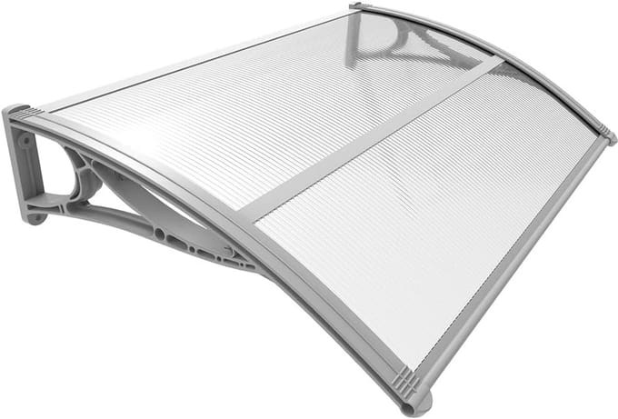 Luifel voor Voordeur 120 x 80 cm, Aluminium en Polycarbonaat, Transparant