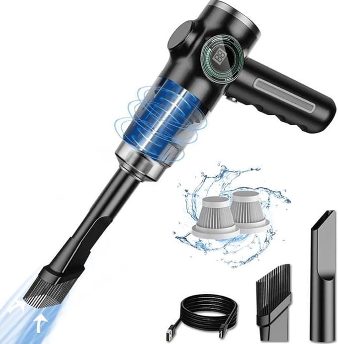 Autostofzuiger 29000Pa 120W LCD-scherm, lange accuduur