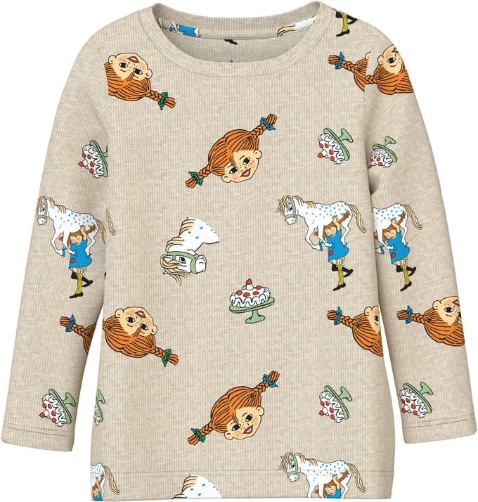 NAME IT - NMFSOCA PIPPI LS TOP SKY - Meisjes - Lange mouwen shirts