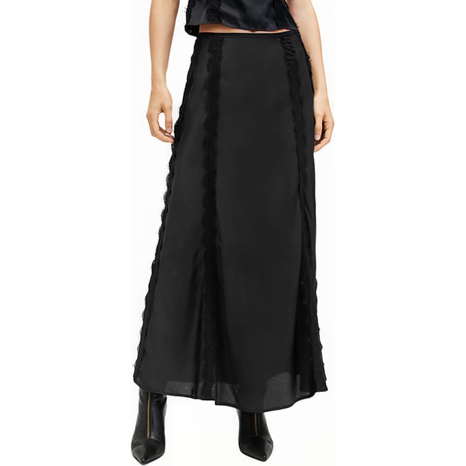 AllSaints Morgan Skirt Black Taglia: 6 | Maxi gonne Outlet | Donna | Nero